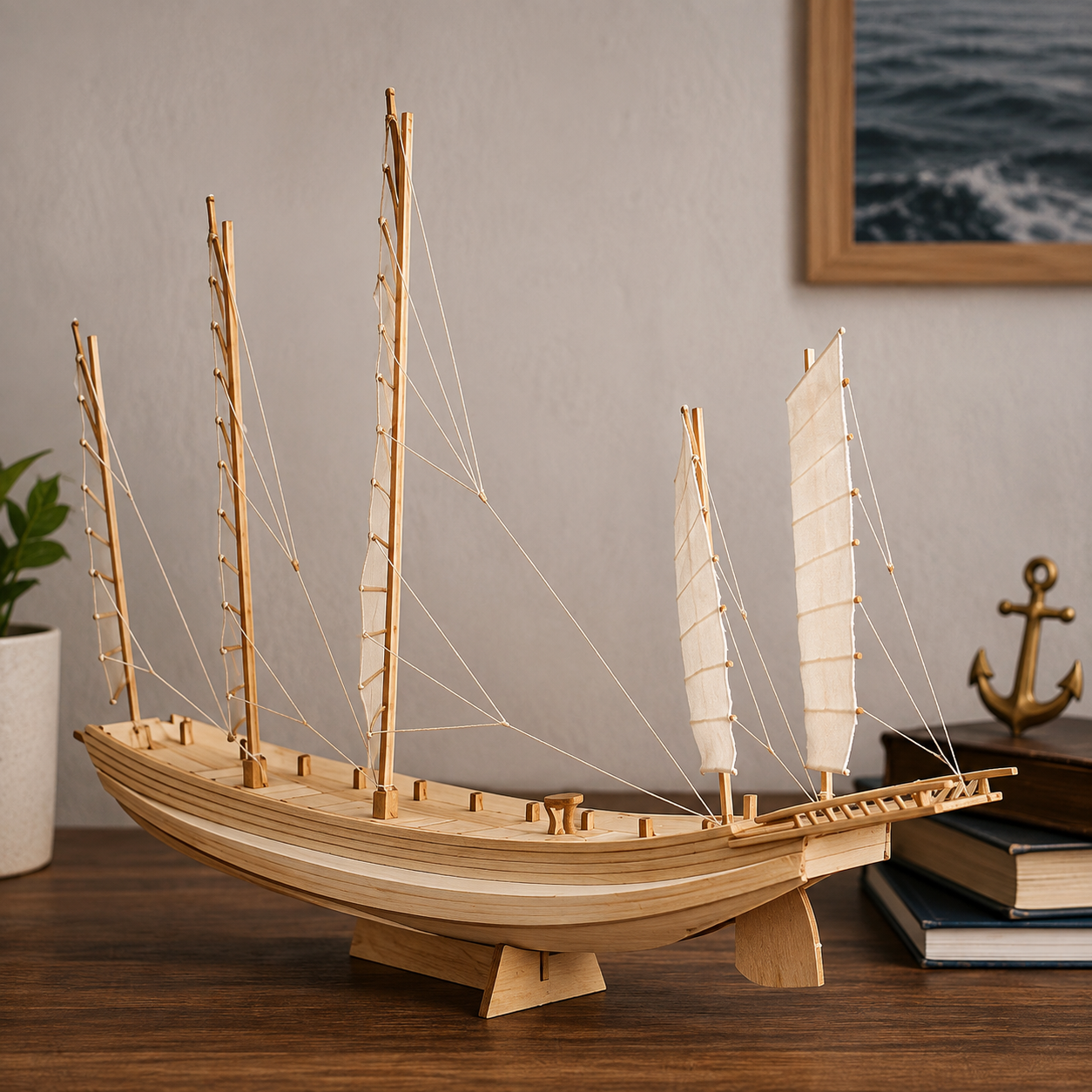 DIY Wooden Sailboat Model Kit