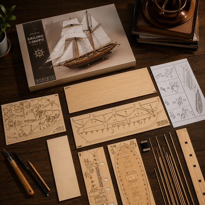 DIY Wooden Sailboat Model Kit