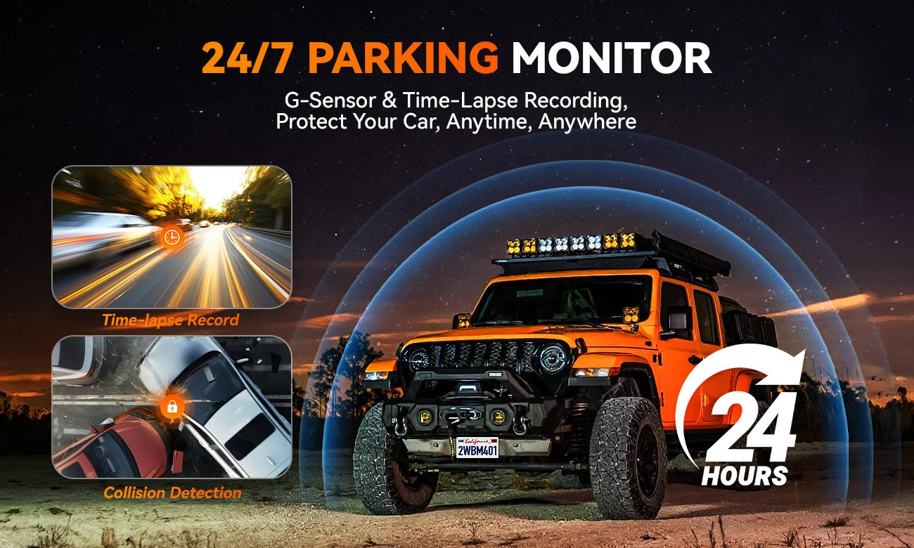 Plug & Play Front And Rear Dash Camera