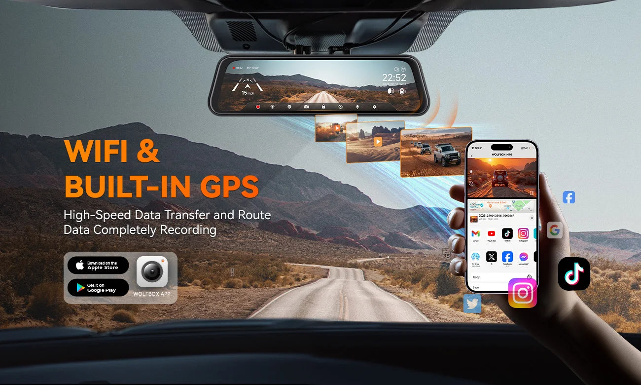 Plug & Play Front And Rear Dash Camera